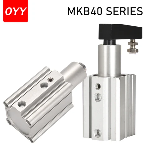 Вращающийся цилиндр MKB40X10/20/30 мм, маленький пневматический цилиндр с углом поворота на 90 градусов, с зажимом и поворотом вниз