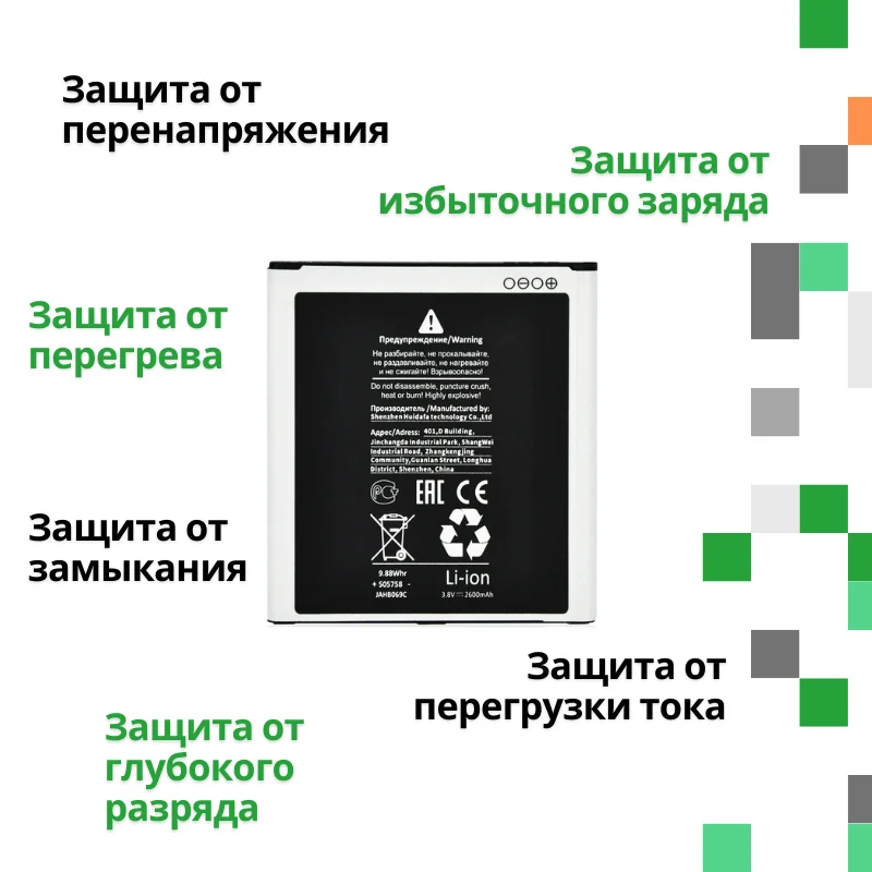 Аккумулятор для Samsung EB-BG530CBE G530H/G532F/J500H/J320F/J250F/J260F - Battery Collection (Премиум) купить по