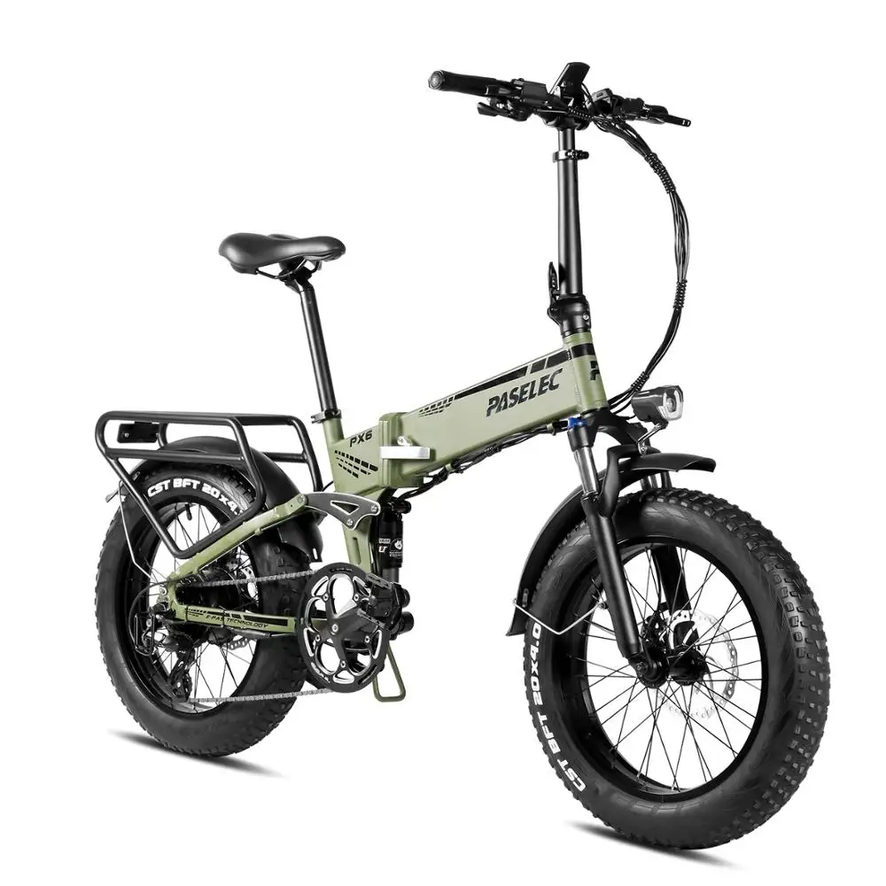 Bestellen Paselec PX6 750W 12Ah Fett Reifen Ebike Faltbare Elektrische Fahrrad 20'' Auf Lager Elektrische Fahrrad