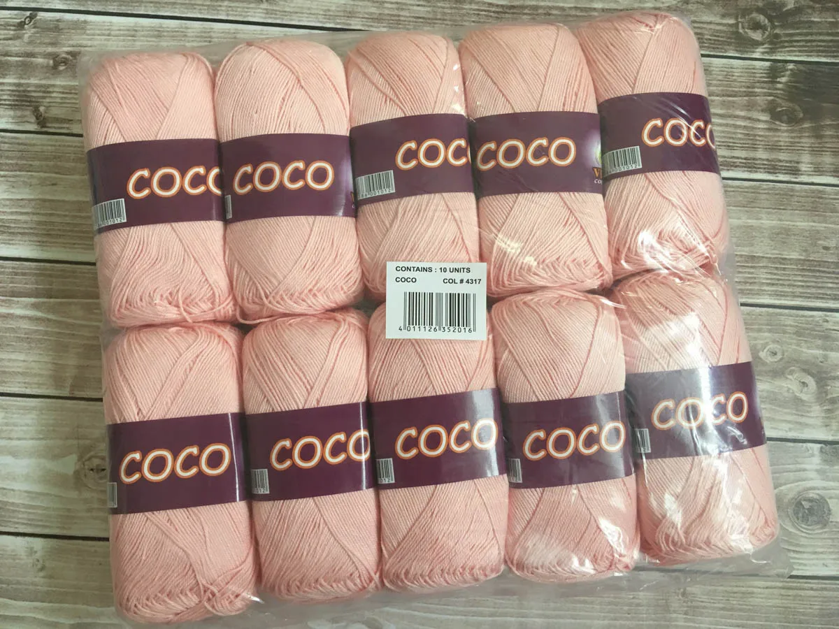 Пряжа Vita Cotton Coco тонкая хлопковая нить хлопок 100% 50 гр 240 м 1 моток|Пряжа| |