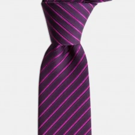 

Purple And Fuchsia Striped Silk Tie 67825321