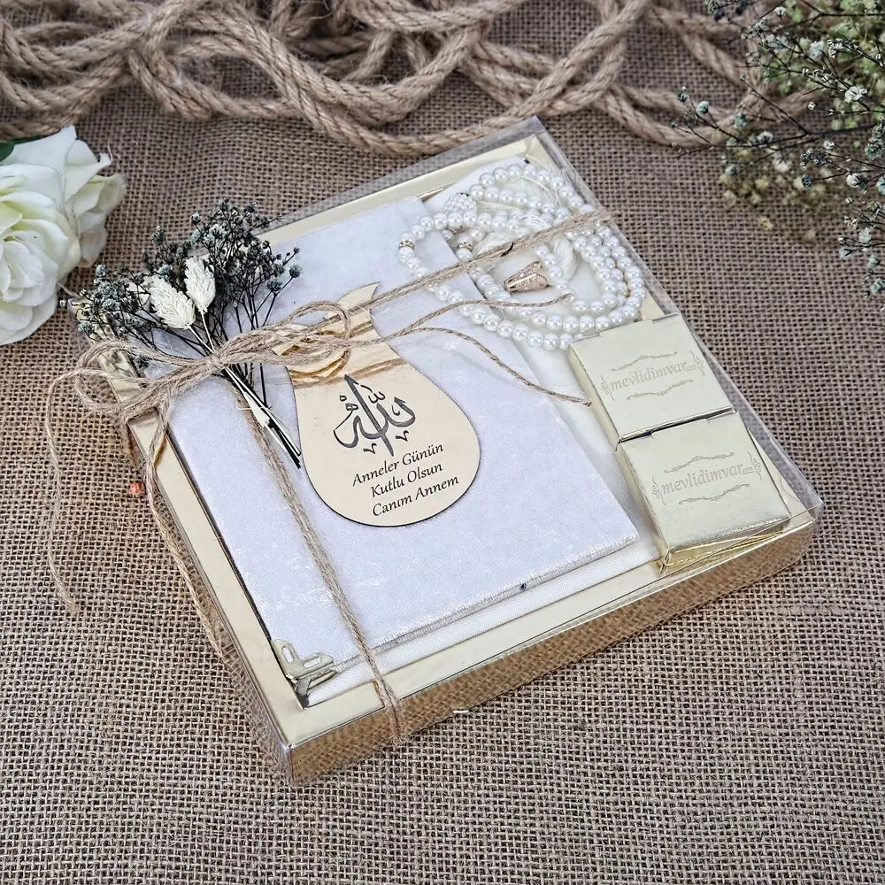 GREAT GIFT Mevlüt gift package Luxury Islamic Gift Set for Mother - White   FREE SHİPPİNG