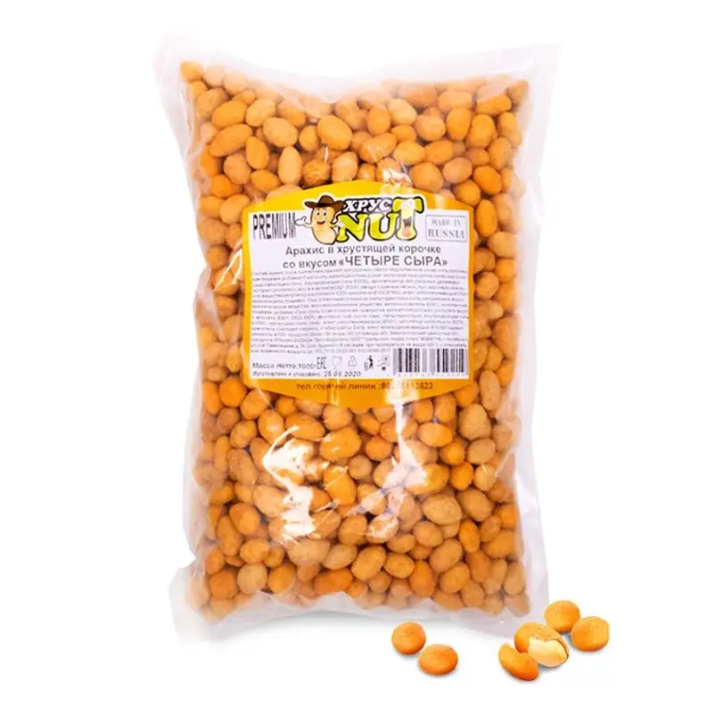 ХрустNUT Арахис в хрустящей корочке Premium (4 сыра) 1 кг орехи арахис орех перекус |