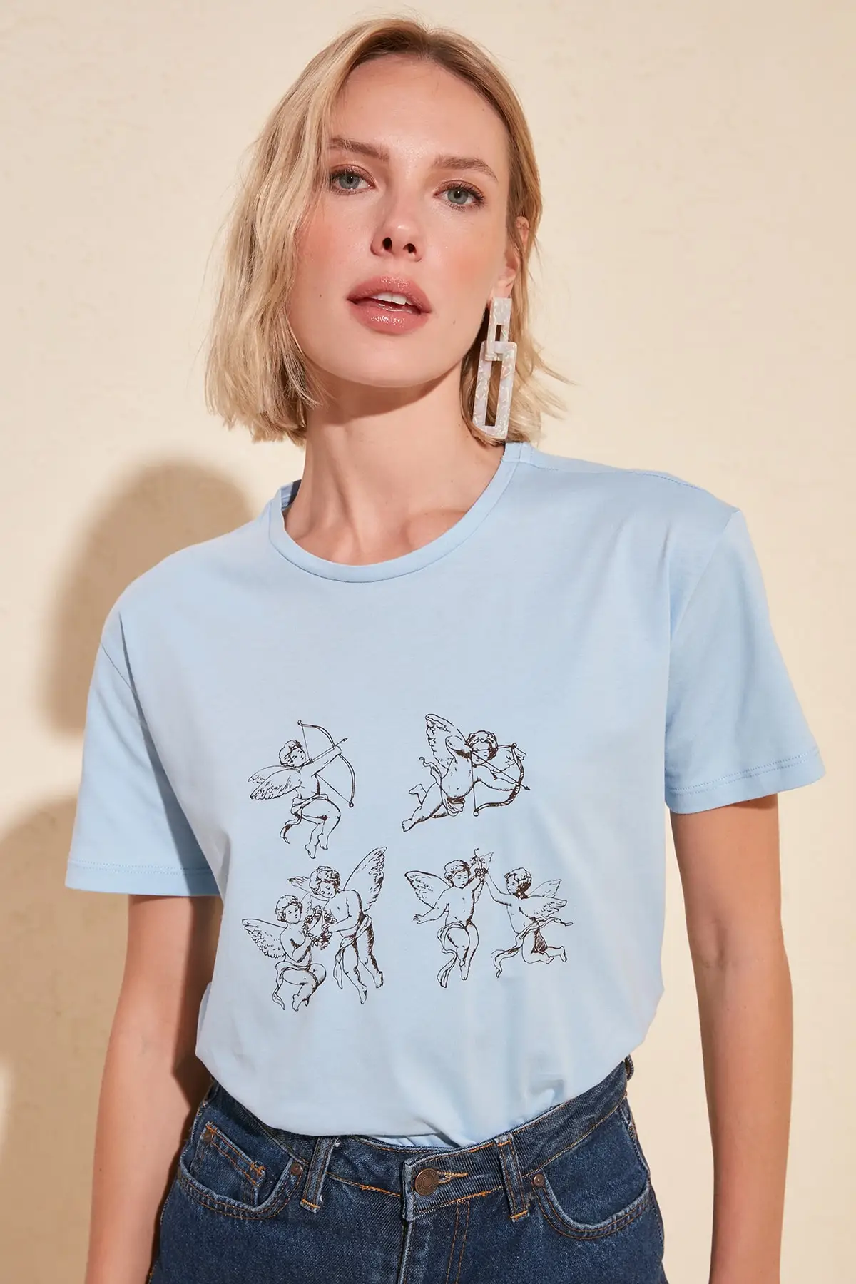 Трикотажная футболка с принтом TWOSS20TS0770 | Женская одежда