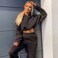women hooded tracksuit sports 2 pieces set sweatshirts pullover hoodies pants suit 2021 home sweatpants trousers y2k outfits
