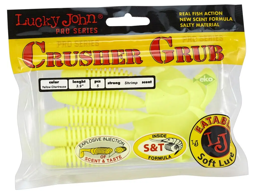 Твистеры съедобные искусственные LJ Pro Series CRUSHER GRUB 3 9in (09.90)/S88 5шт. |