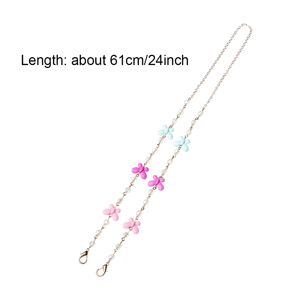 

Fashion Sweet Women Glasses Chain Colored Beaded Eyeglass Lanyard Anti Slip Sunglasses Strap Spectacles Cord Accessories