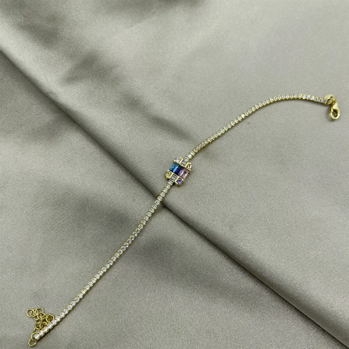 

Gold Plated Colorful Baguette Ultra Bracelet