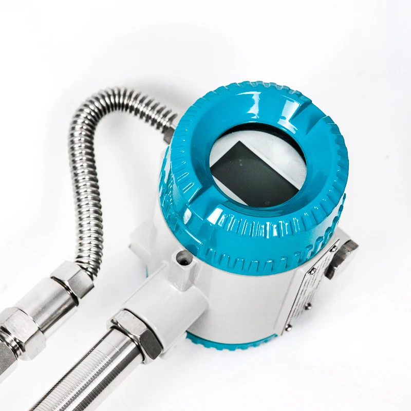 Фланцевый вихревой расходомер воздушный паровой с компенсацией температуры и