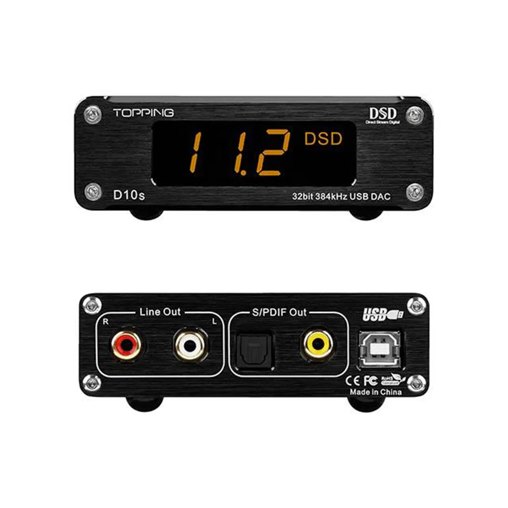 

TOPPING D10S HiFi USB DAC with ES9038Q2M Chip, Analog Digital Output
