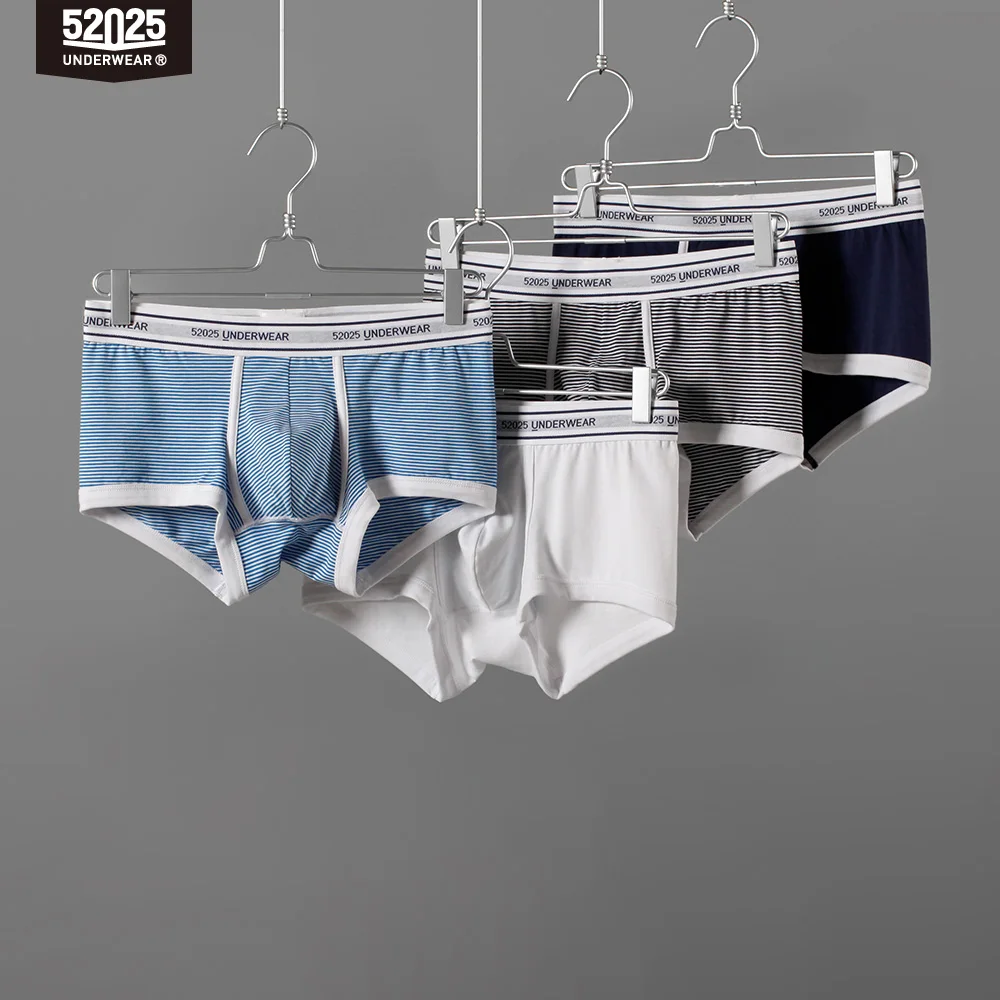 52025 Мужские трусы боксеры 4 шт./упак. Хлопок Модал Комфортные мягкие дышащие