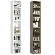 1PC Book Shelf 8 Storage Cubes Unit Freestanding Bookcases Organizer for Living Room Bedroom Home Furniture Dark Oak/White