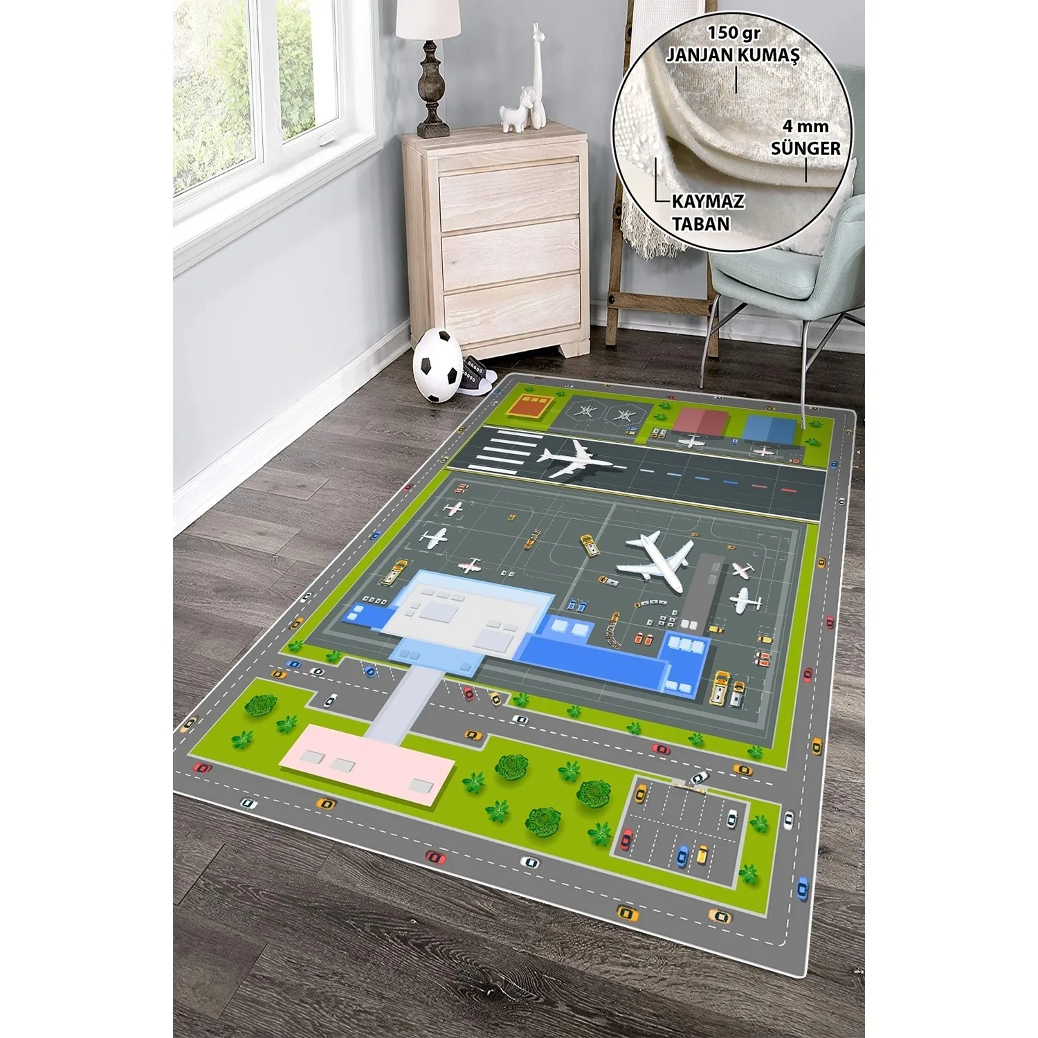 Турецкий качественный детский коврик 80x120 см игровой мягкий декоративный