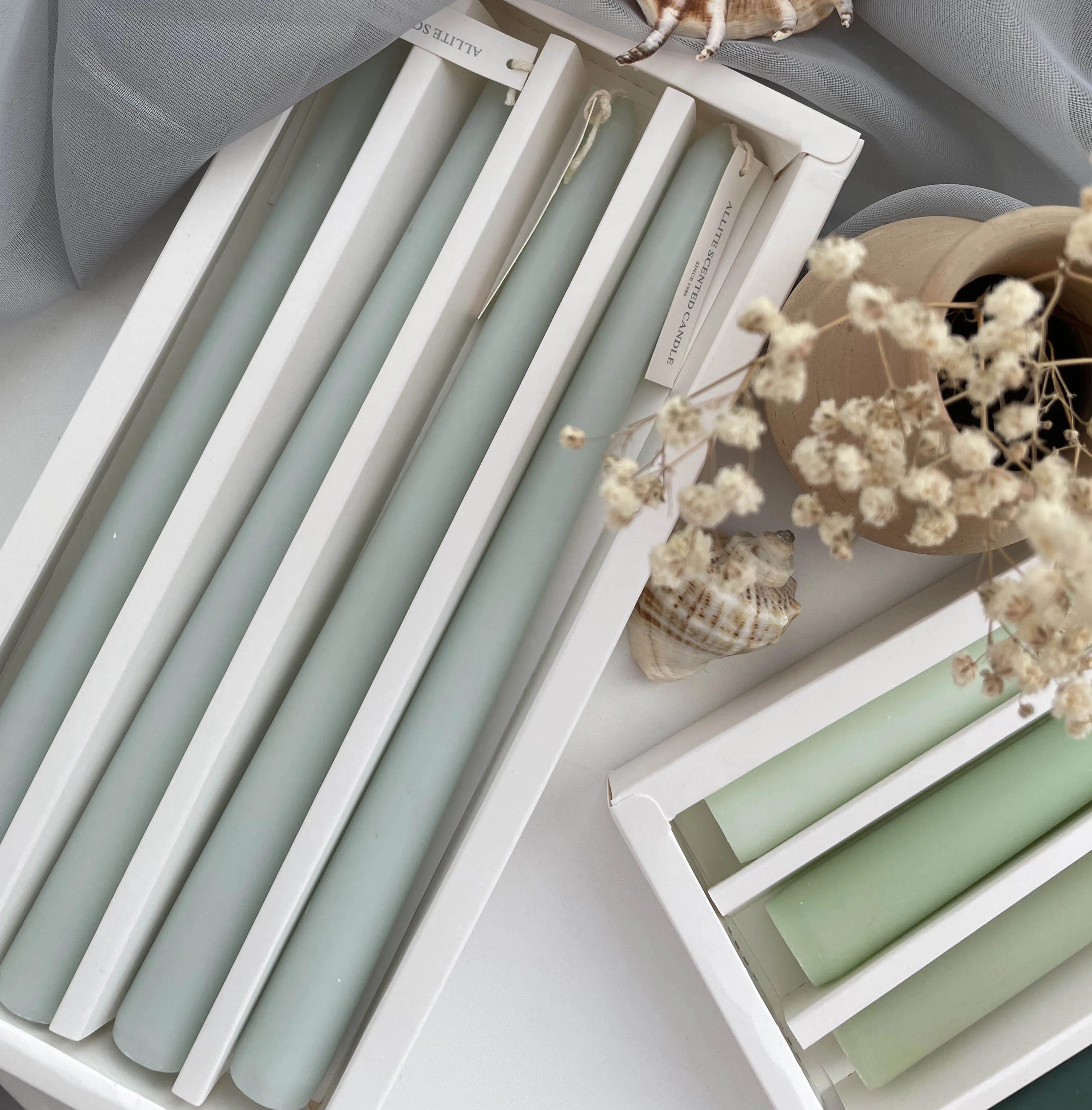 Разноцветные ароматные свечи набор из 4 шт. Из безопасного парафина для