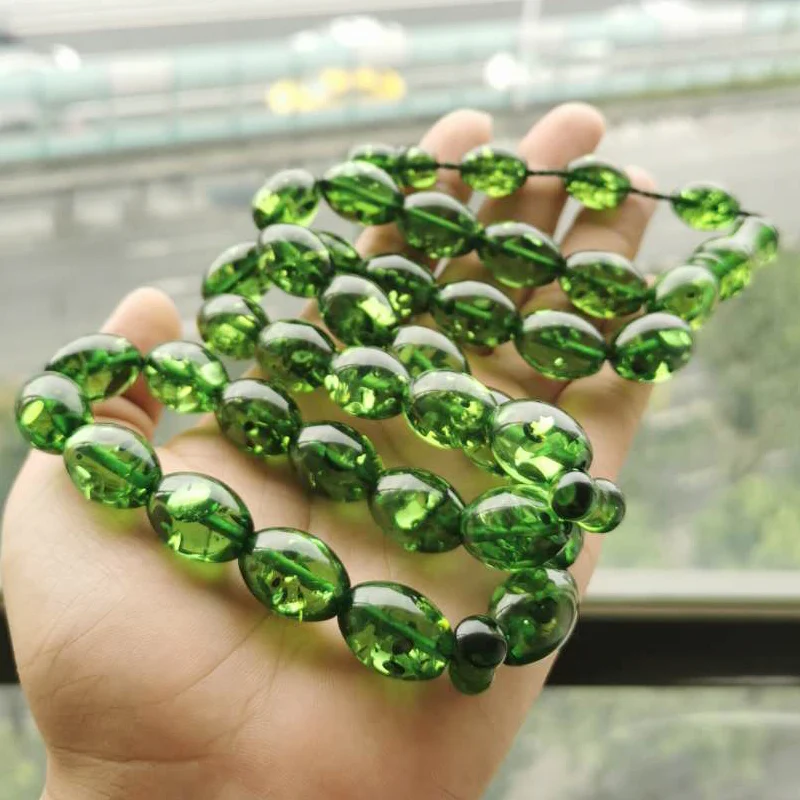 Зеленая Смола Tasbih 33 Большой размер молитвенные бусины мусульманские четки