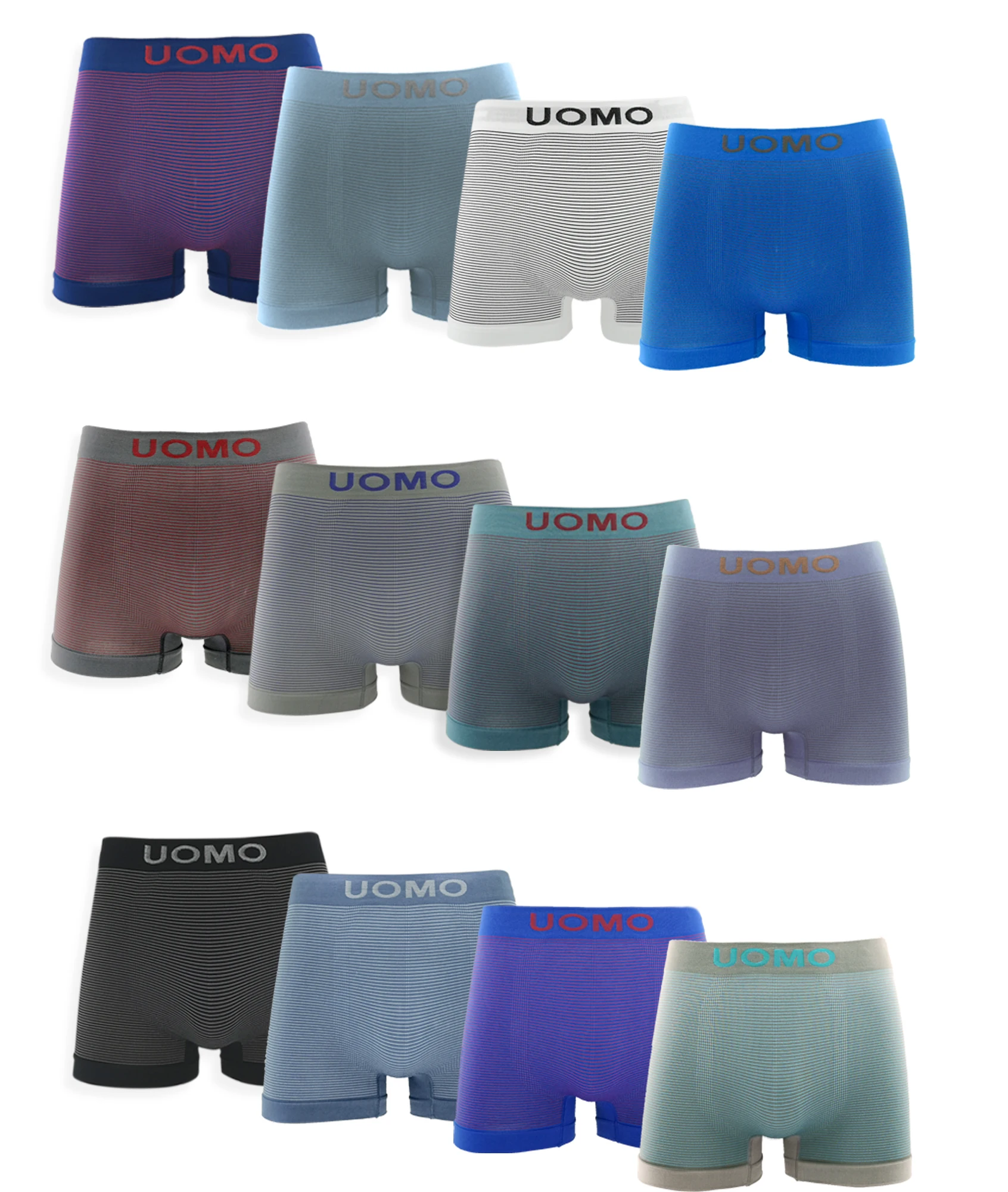 Channo Pack of 12-Boxer briefs man Lycra seamless soft and comfortable