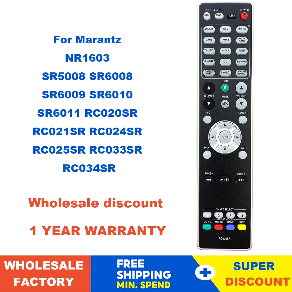RC025SR Remote Control For Marantz Audio/ Video Receiver NR1603 SR5008 SR6008 SR6009 SR6010 SR6011 RC020SR RC024SR RC033SR | Электроника