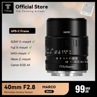 ttartisan 40mm f2 8 aps c macro lens manual focus for sony e fuji x canon m panasonic olympus m43 nikon zblack