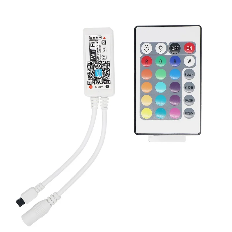 

Беспроводной светодиодный пульт управления SZYOUMY с Wi-Fi, RGB-подсветка, RGBW, ИК, RGB, ИК, дистанционное управление, Google Home, мини, для светодиодной лен...