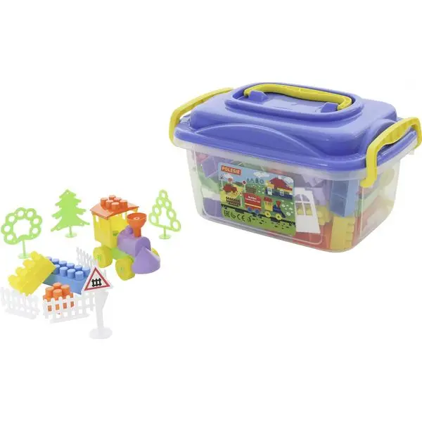 Конструктор &quotСтроитель&quot (138 элементов) (в контейнере) в