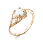 Кольцо Опал синтетический SamoroDki Jewelry, серебро 925 пробы, золочение