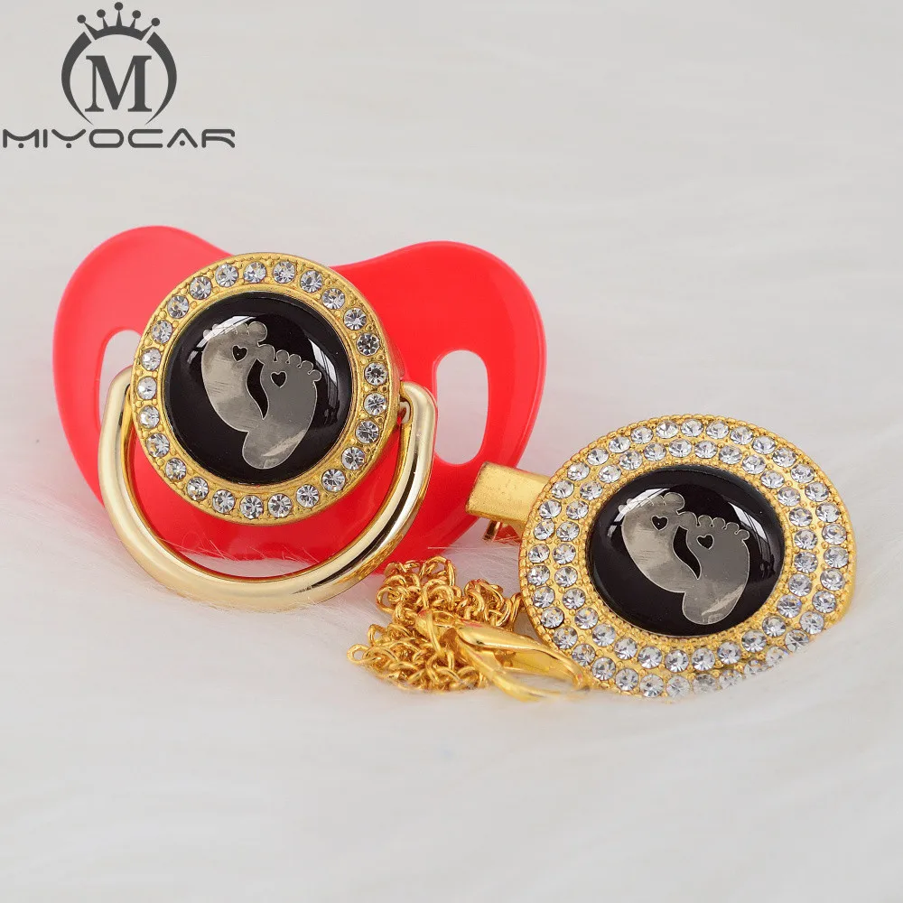 Милая Золотая серебряная красивая золотая блестящая Соска пустышка миокар без