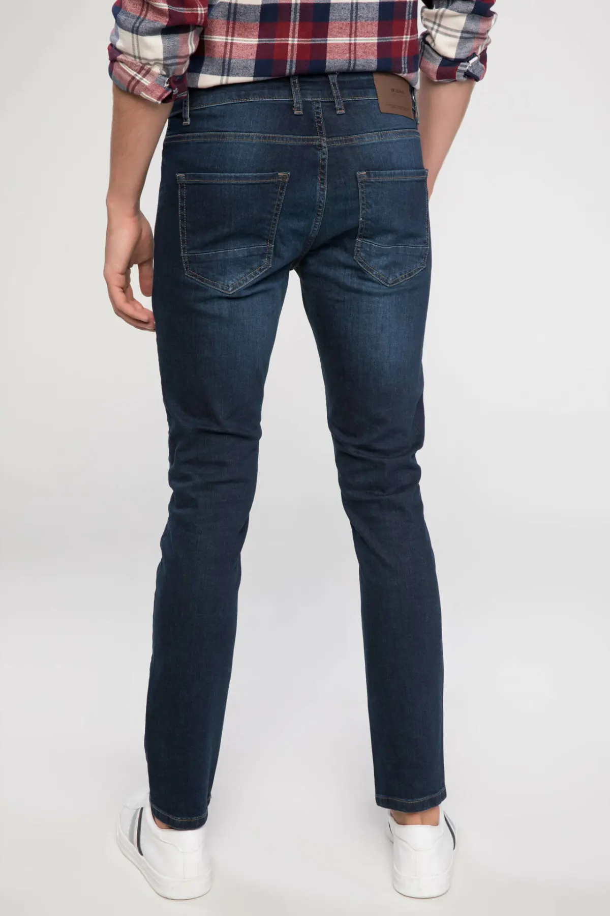 Дефакто мужские брюки повседневные потертые джинсы синие длинные штаны