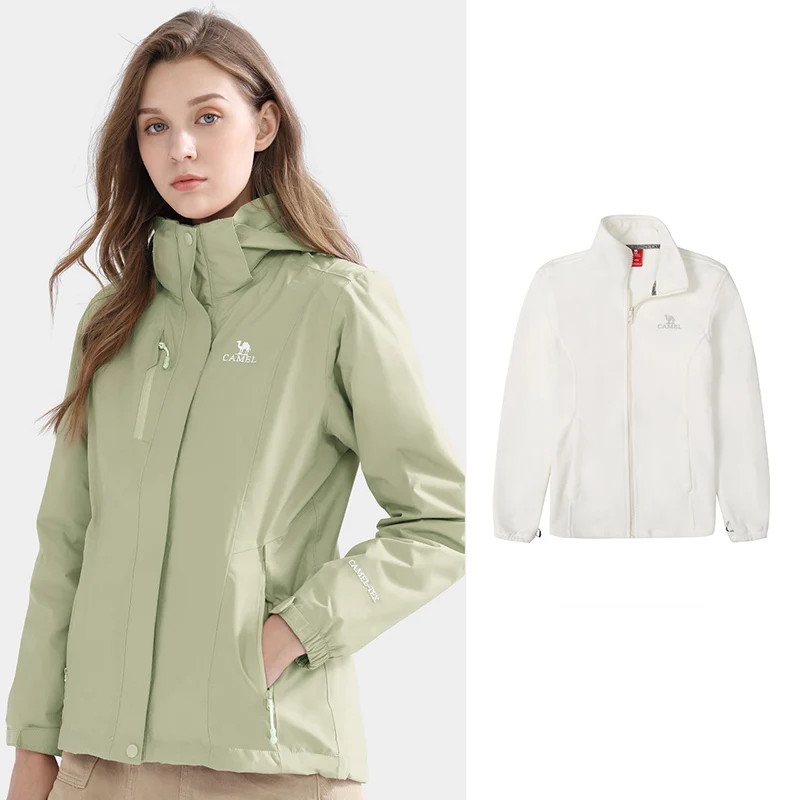 

Hiking Jacket for Men's and Women's Three-in-One Detachable Two-piece Tide Brand Waterproof Windproof Outdoor Clothing