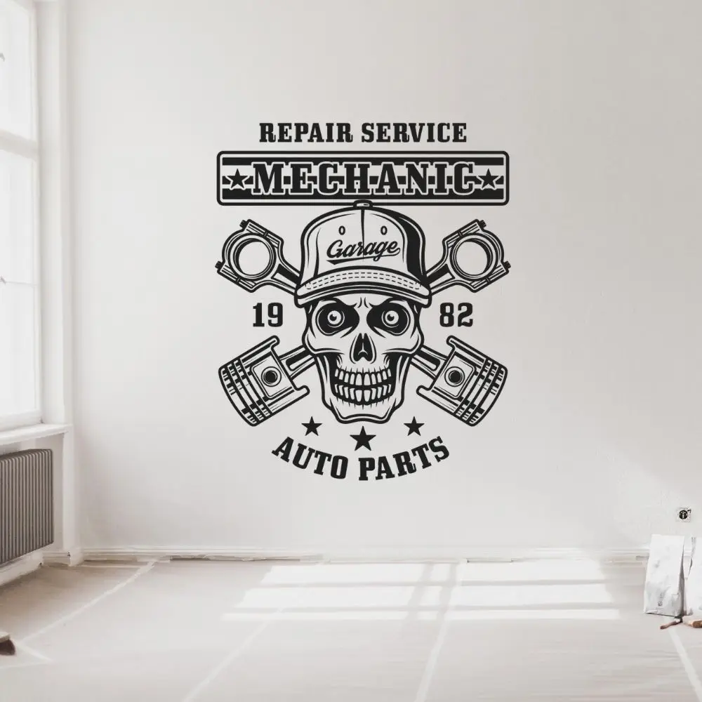 

Repair Service Mechanic Auto Parts Wall Sticker Car Service Garage Workshop Decal Wall Art Decoration A001400