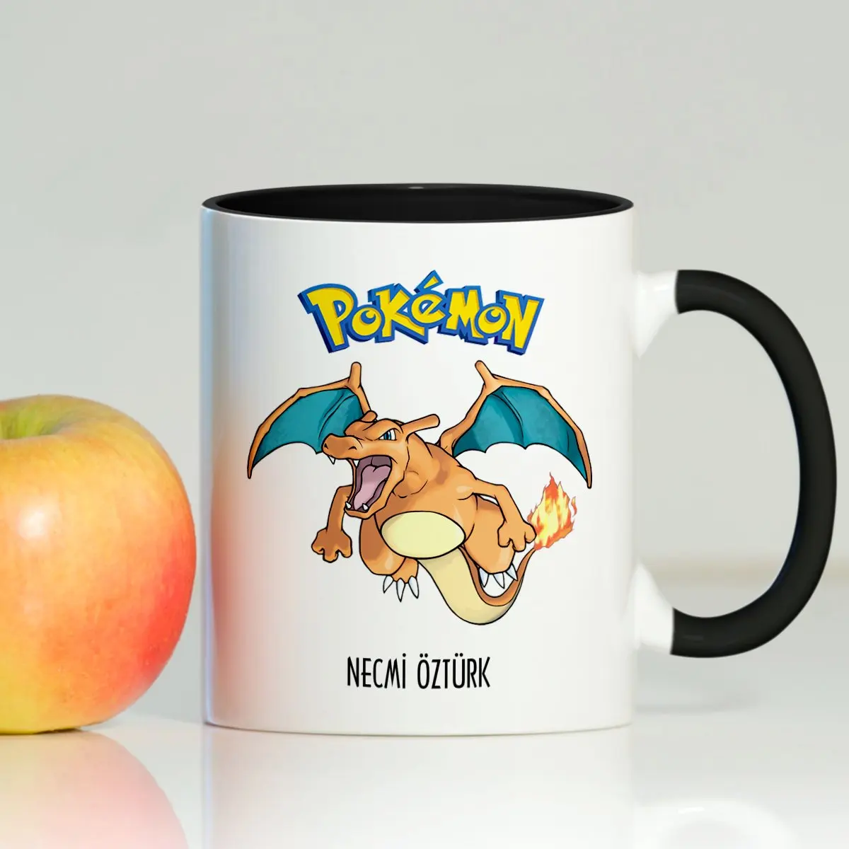 Персонализированная черная кружка Pokemon Charizard Cup 001|Кружки| |
