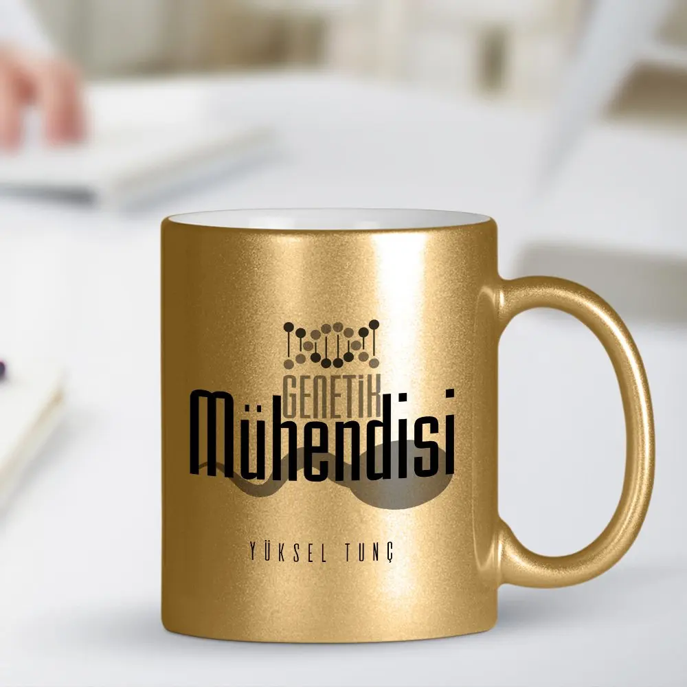 

Персонализированная позолоченная чашка с Геном-инженером