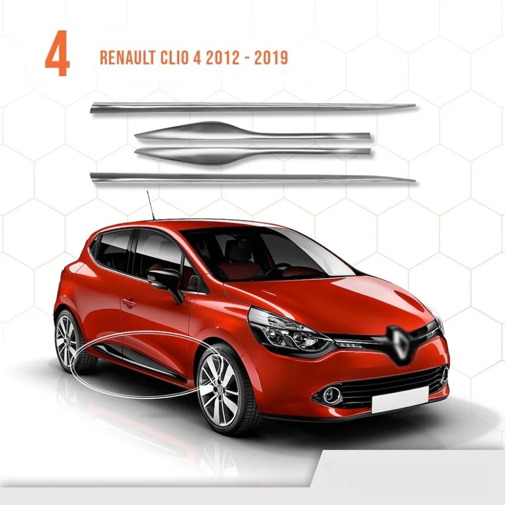 Renault 2012 2018 CLIO IV HB хромированный набор аксессуаров из нержавеющей стали 15 шт. (окно