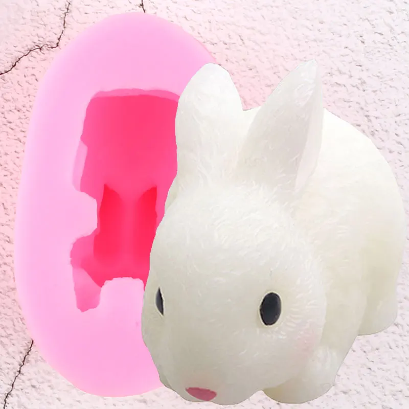 

Easter Rabbit Bunny Soap Silicone Mold 3D Resin Clay Candle Mould Fondant Chocolate Baking Moulds Jelly Candy Molds