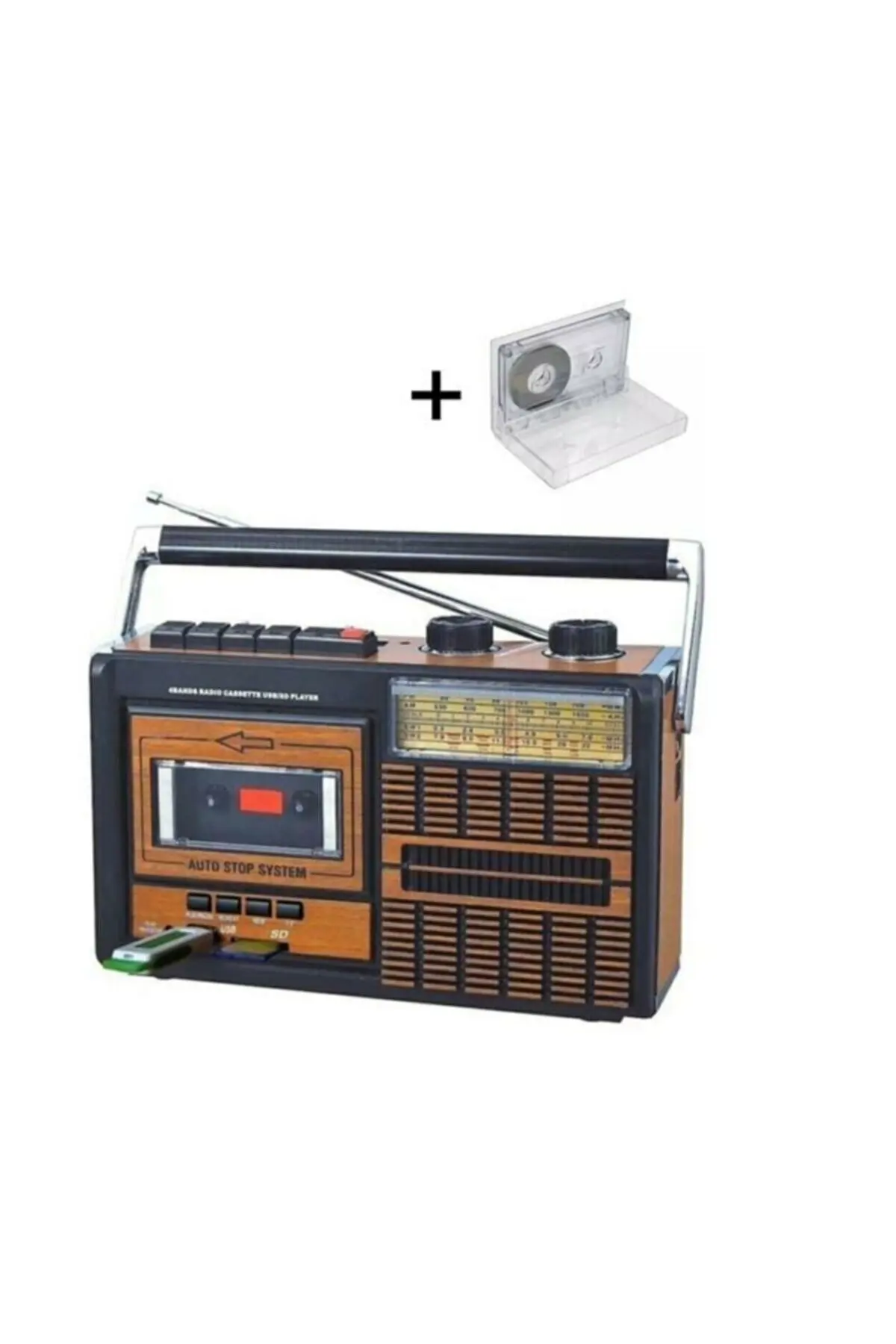 

Bluetooth USB + SD + FM Radio Cassette Player Music Player 90's Blank Cassette Fp-319BT with Gift