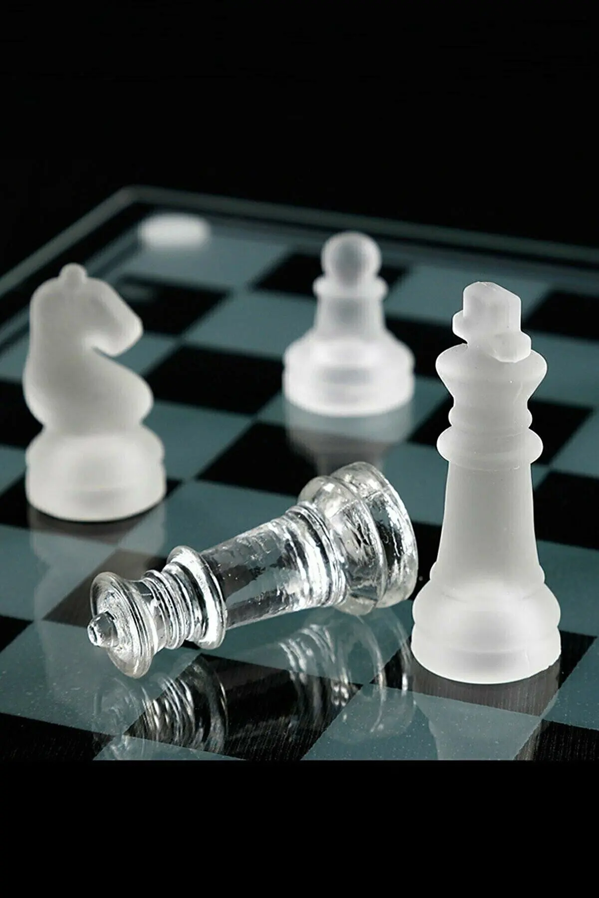 Стеклянный прозрачный Шахматный набор Megalux декоративная фотография прозрачная