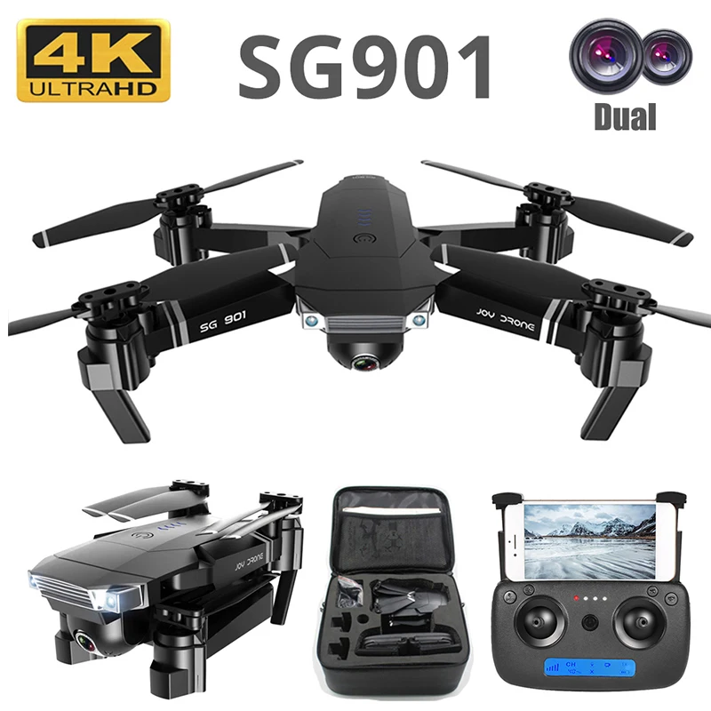 SG901 камера Дрон 4K 1080P HD Двойная следование за мной Квадрокоптер FPV