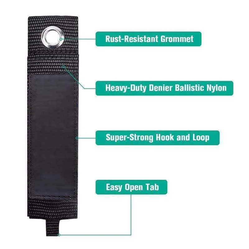 

Heavy Duty Storage Straps Hook Extension Cord Holder Hook and Loop Cable Tie Hose Rope Wrap Hanger Fit Garage Pool for Home