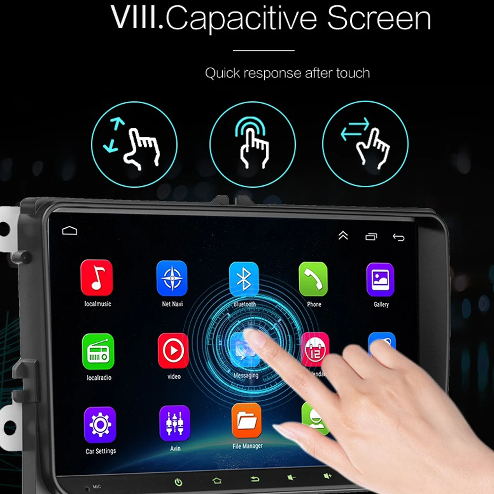 9 &quotAndroid 1 2 Din Автомобильный Радио стерео Мультимедийный плеер для VW Volkswagen Passat b6 b7