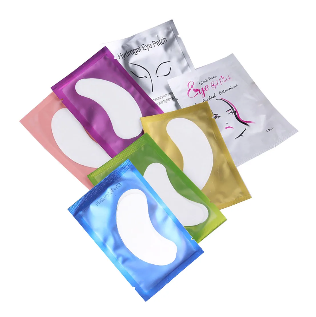 

50 Pairs Set Under Eye Pads Eyelash Extension Gel Patches Lash Extension Lint Free Under Hydrogel Eye Mask Pads Beauty Tool