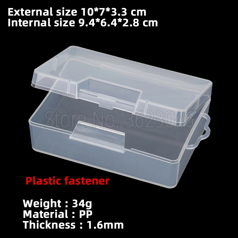 

10 pieces Rectangle Tool Case Parts Accessory Organize Storage Screw Sample Transparent Box Z5044
