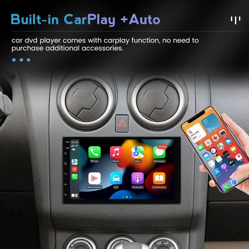Автомобильное радио стерео 2 din Android Авто Carplay Универсальный 7 &quotдля Volkswagen Nissan Hyundai