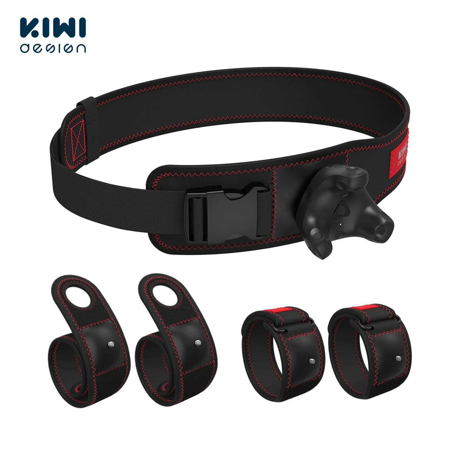 KIWI design Upgraded 5 in 1 Tracker Straps Accessories For HTC Vive System Tracker Adjustable Full Body Tracking Belt and Straps