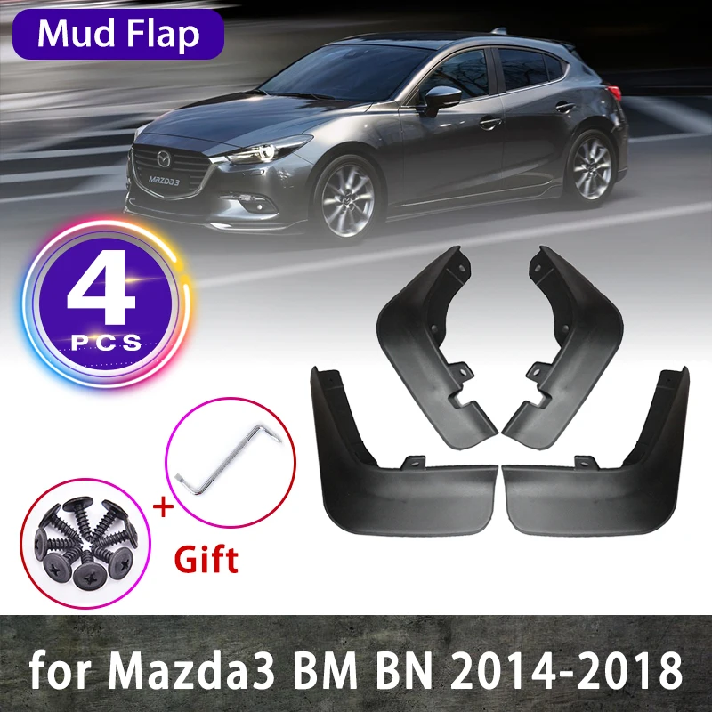 

for Mazda3 BM BN Mazda 3 Axela 2017 2014 2015 2016 2018 Sedan Hatchback Hatch M3 Mud Flaps Splash Fender Guard Car Accessories