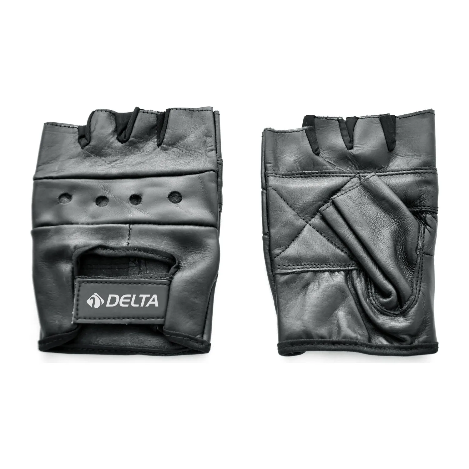 

Перчатки Delta DS из 680 натуральной коровьей кожи для фитнеса, тяжелых тренировок, бодибилдинга, перчатки на полпальца