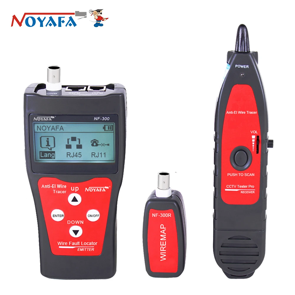 NOYAFA NF-300 Network Coax Cable Tester Measure RJ45 BNC Cable Length Anti-Interference Wire Locator Network Monitoring Tracker