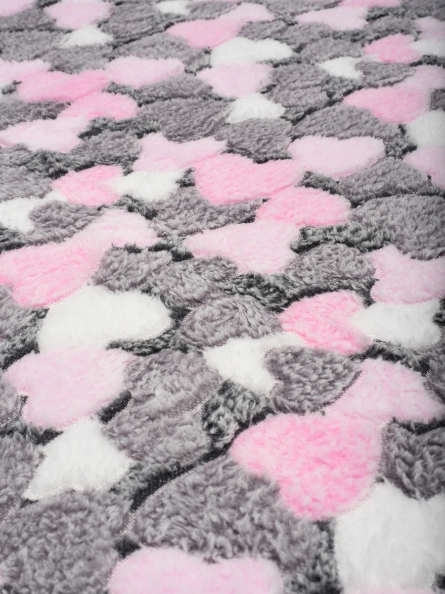 Плед сердечки 180х200 см Покрывало плед на кровать для дивана одеяло влюблённых