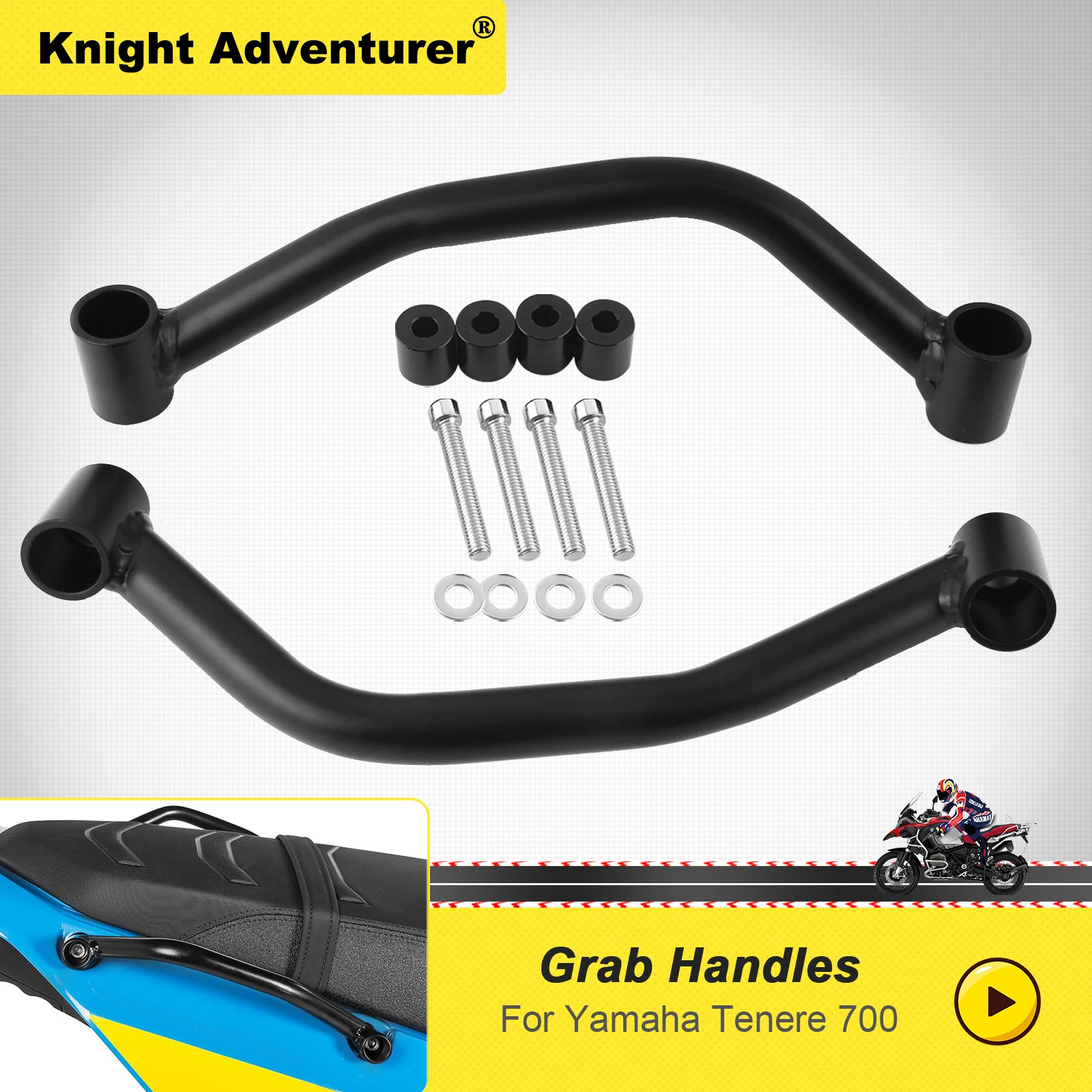 

NEW FOR YAMAHA TENERE 700 Motorcycle Accessories Passenger Rear Grab Handle CNC Seat Hand Handle Grab Bar Rail