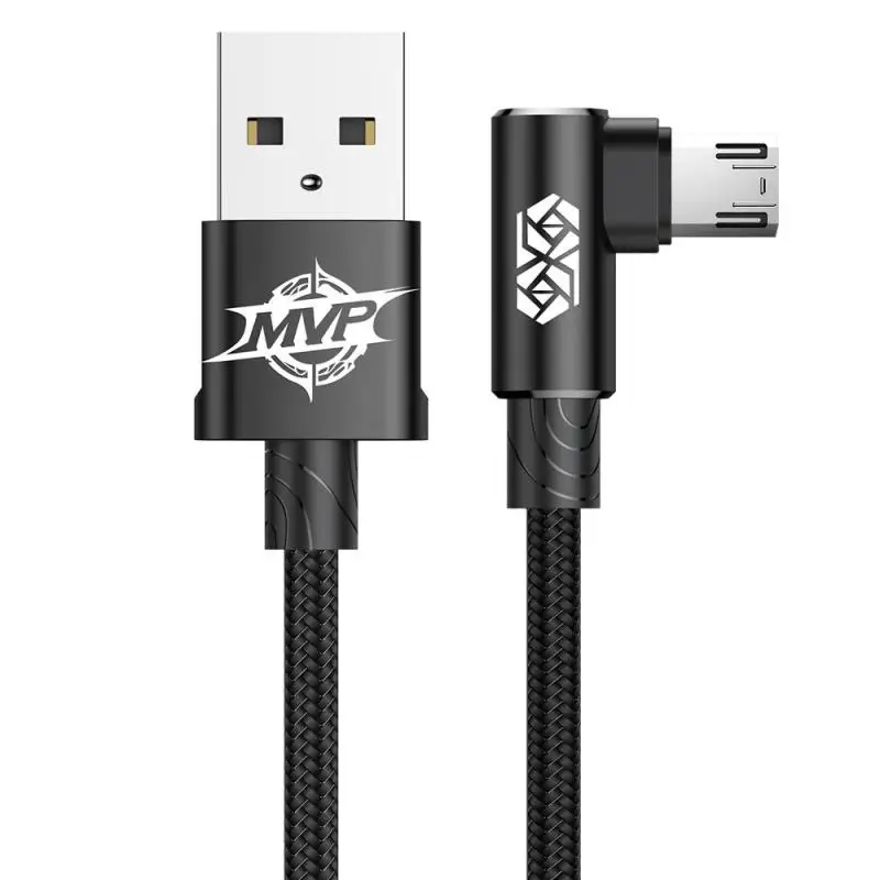 Кабель для зарядки Baseus MVP Elbow Type Cable USB For Micro 2A 1M Black Blue Red | Мобильные телефоны и