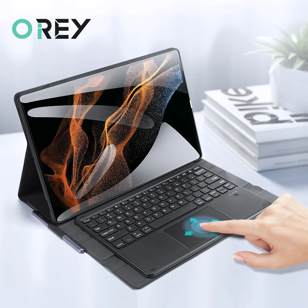 

Беспроводная клавиатура чехол для Samsung Galaxy Tab S8 ультра 14,6 дюймов Высокое качество Bluetooth клавиатура кожаный Смарт планшет чехол
