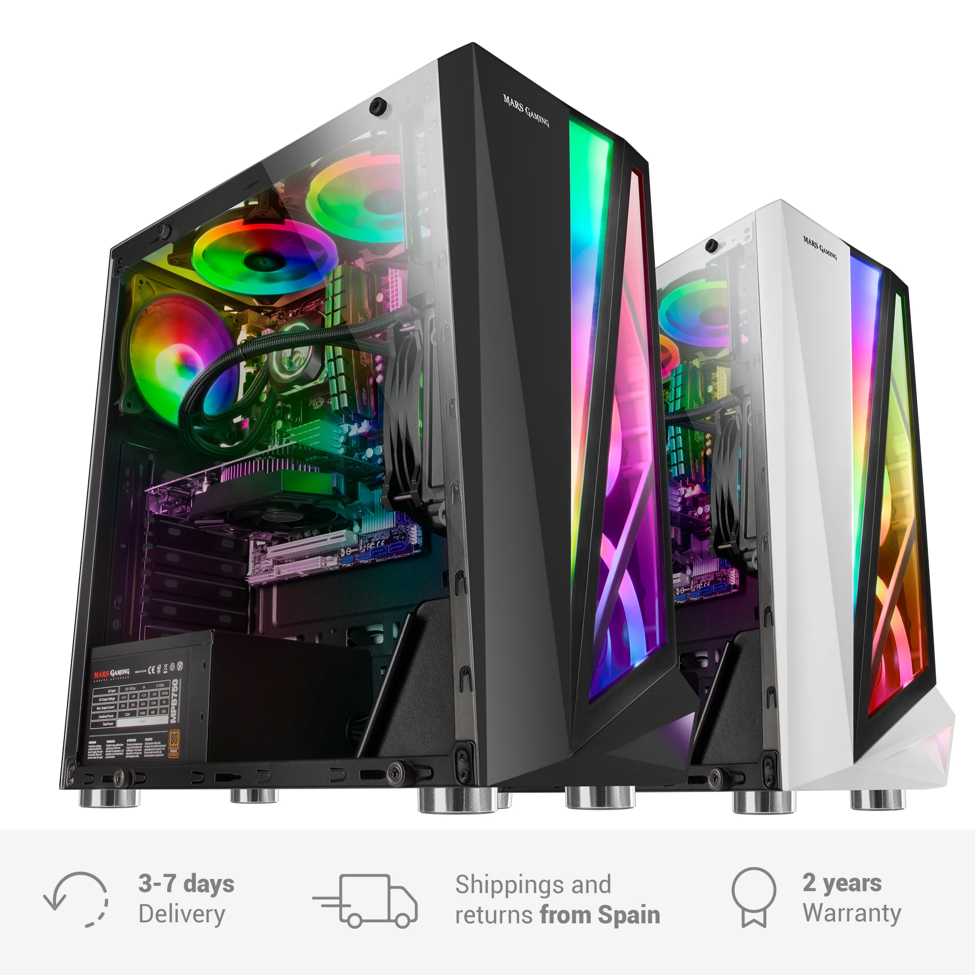 Компьютерная шкатулка Mars Gaming MCL Semitorre ATX закаленное стекло - Цена: 3715.42